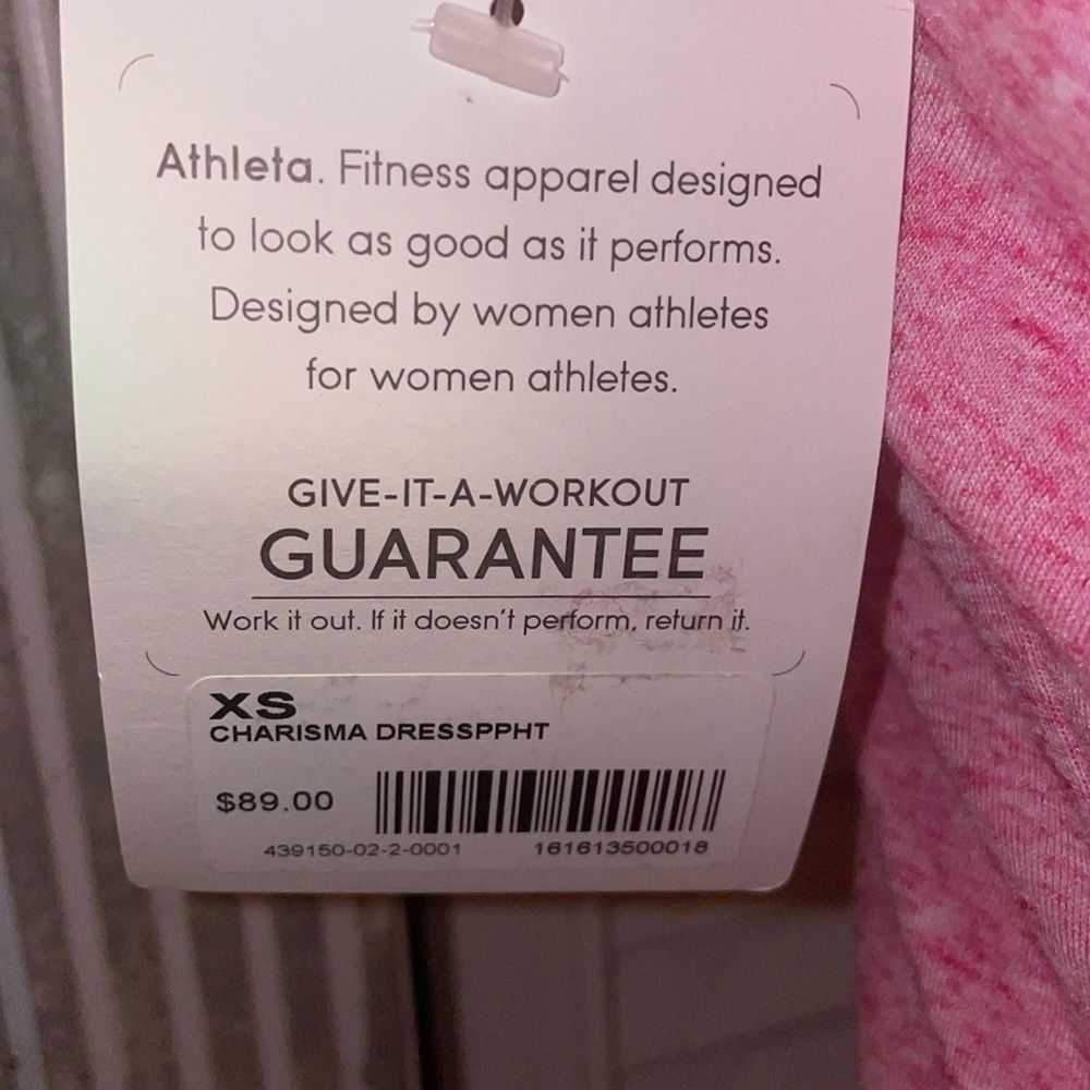 Athleta- LINEN CHARISMA DRESS XS : Paradise Pink Heath - Picture 6 of 7